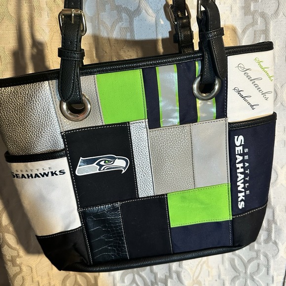 Bradford Exchange Seattle Seahawks Purse Tote Bag With 3 Compartments - Picture 6 of 7